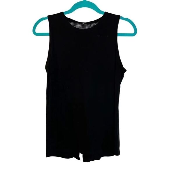 Mesh Detailing Athletic Tank Top Black Size XS - Picture 1 of 4